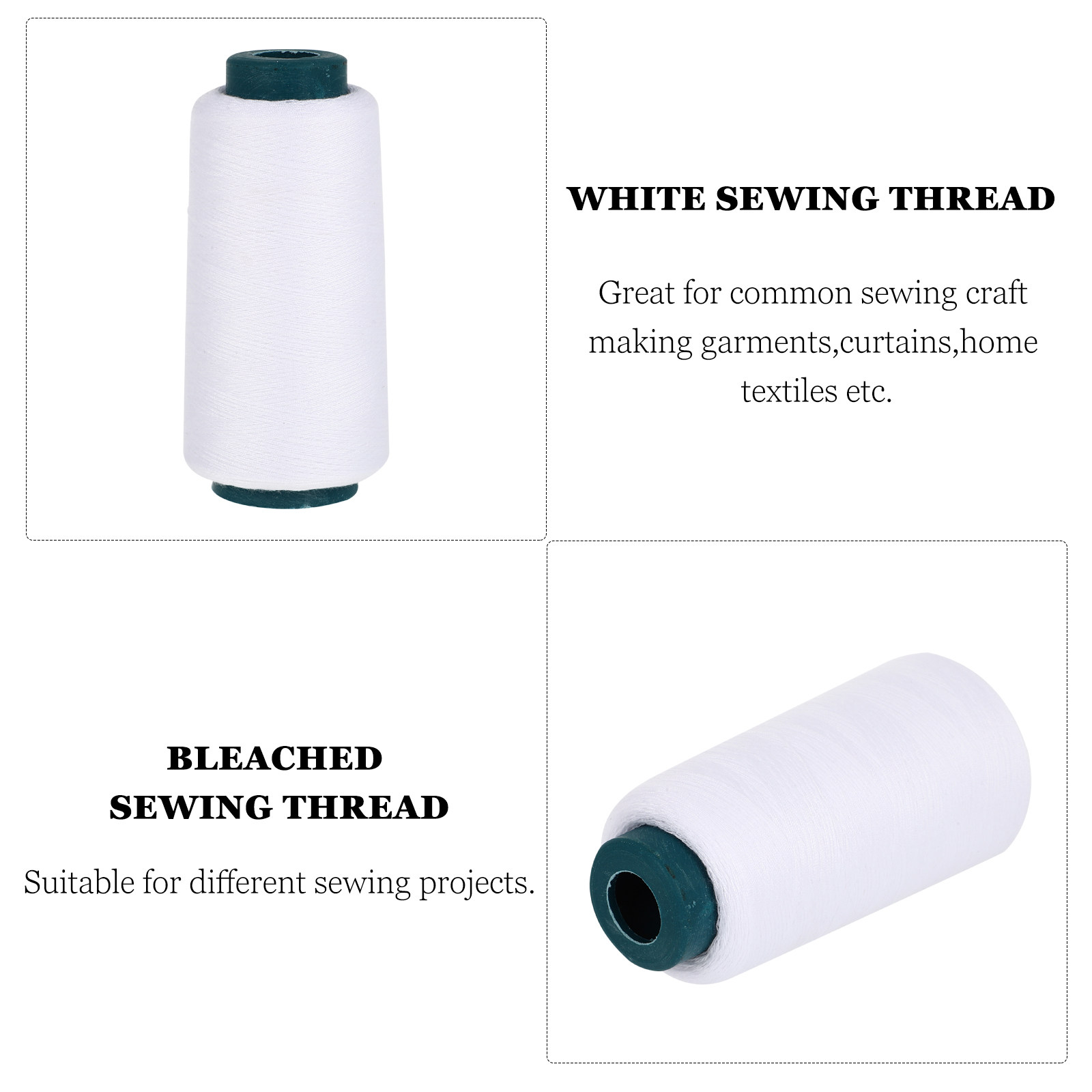 3000 Yards Gebleekt Wit Polyes - Sewing Thread In Textile recensie en prijs